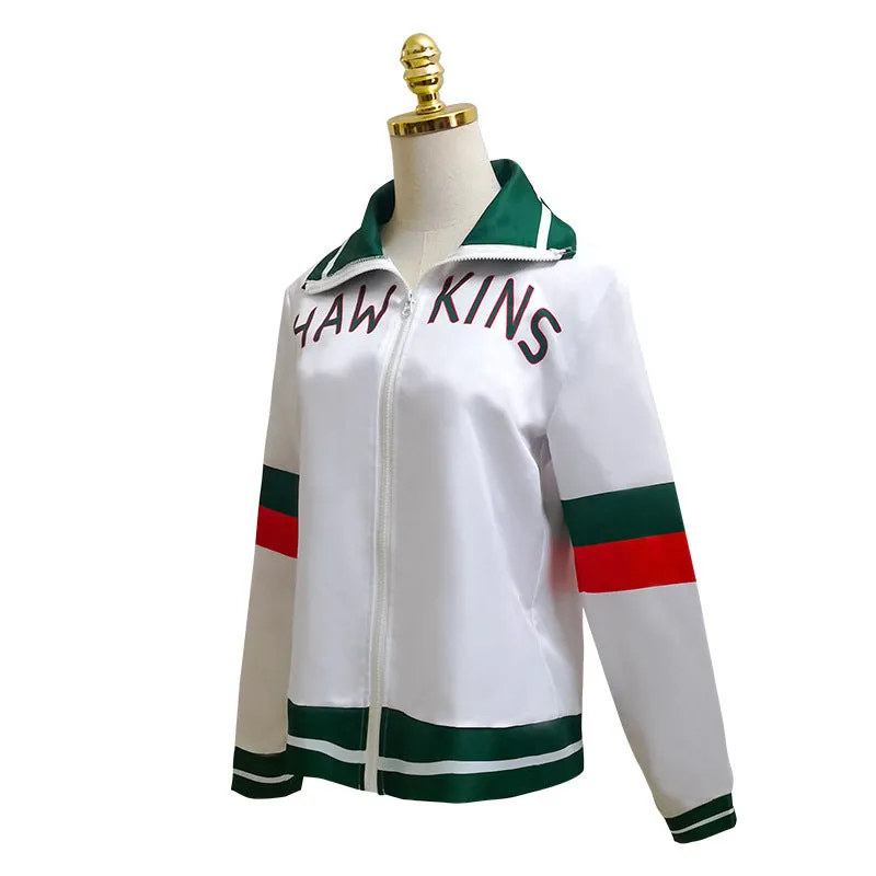 Stranger Things Season 4 Hawkins High School Chrissy Cheerleader Cosplay Costume Green Dress Coat Uniform