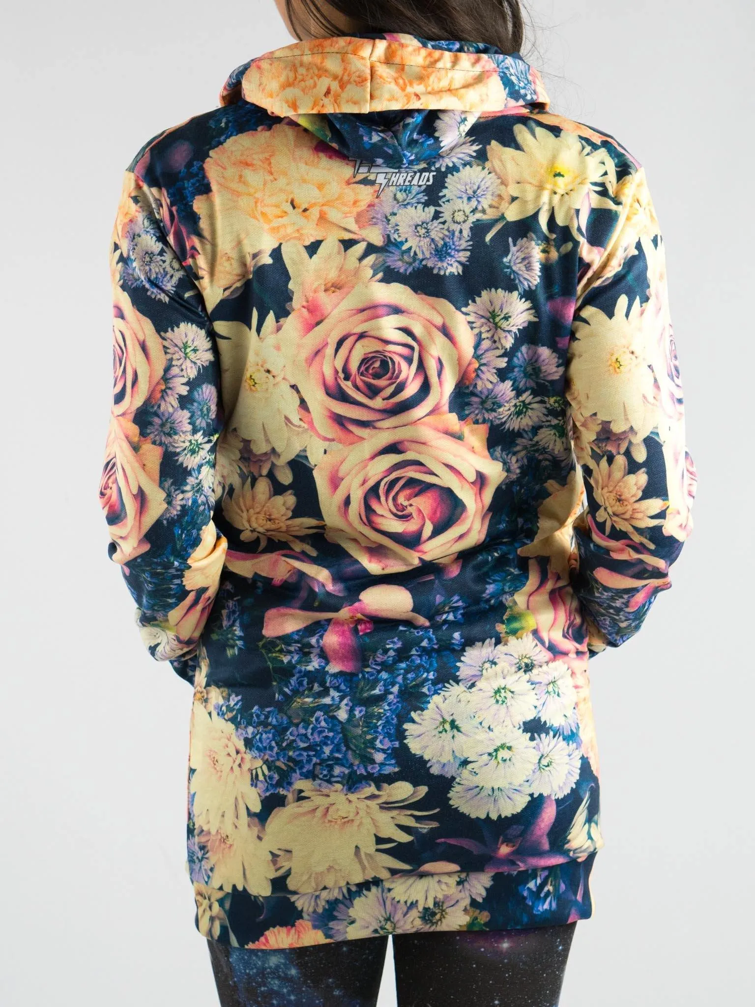 Vintage Flowers Hooded Dress