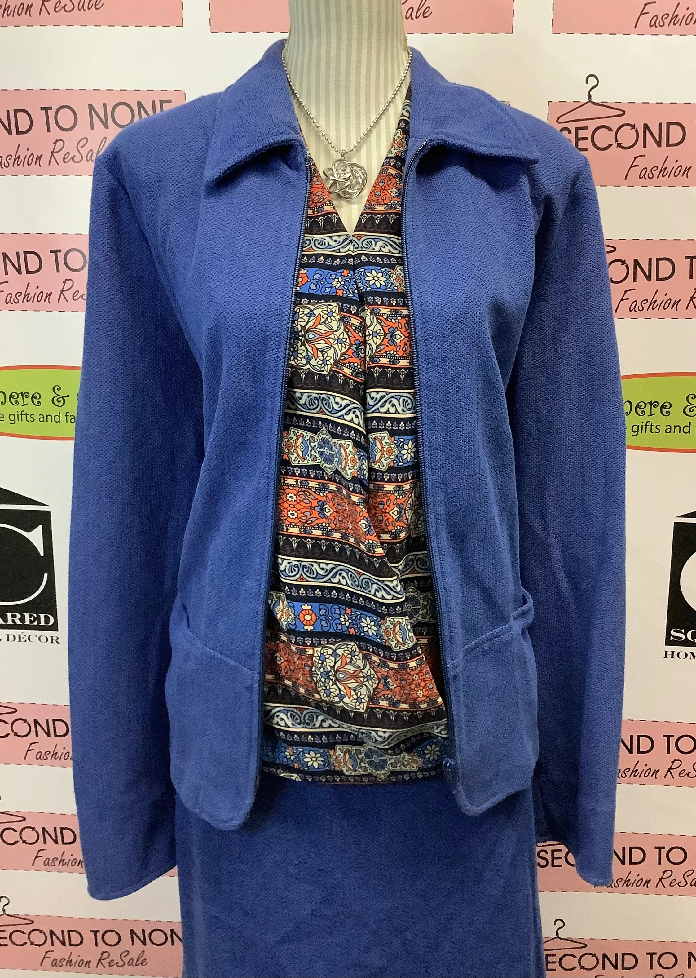 Vintage Weekender Skirt Suit (Size XL)