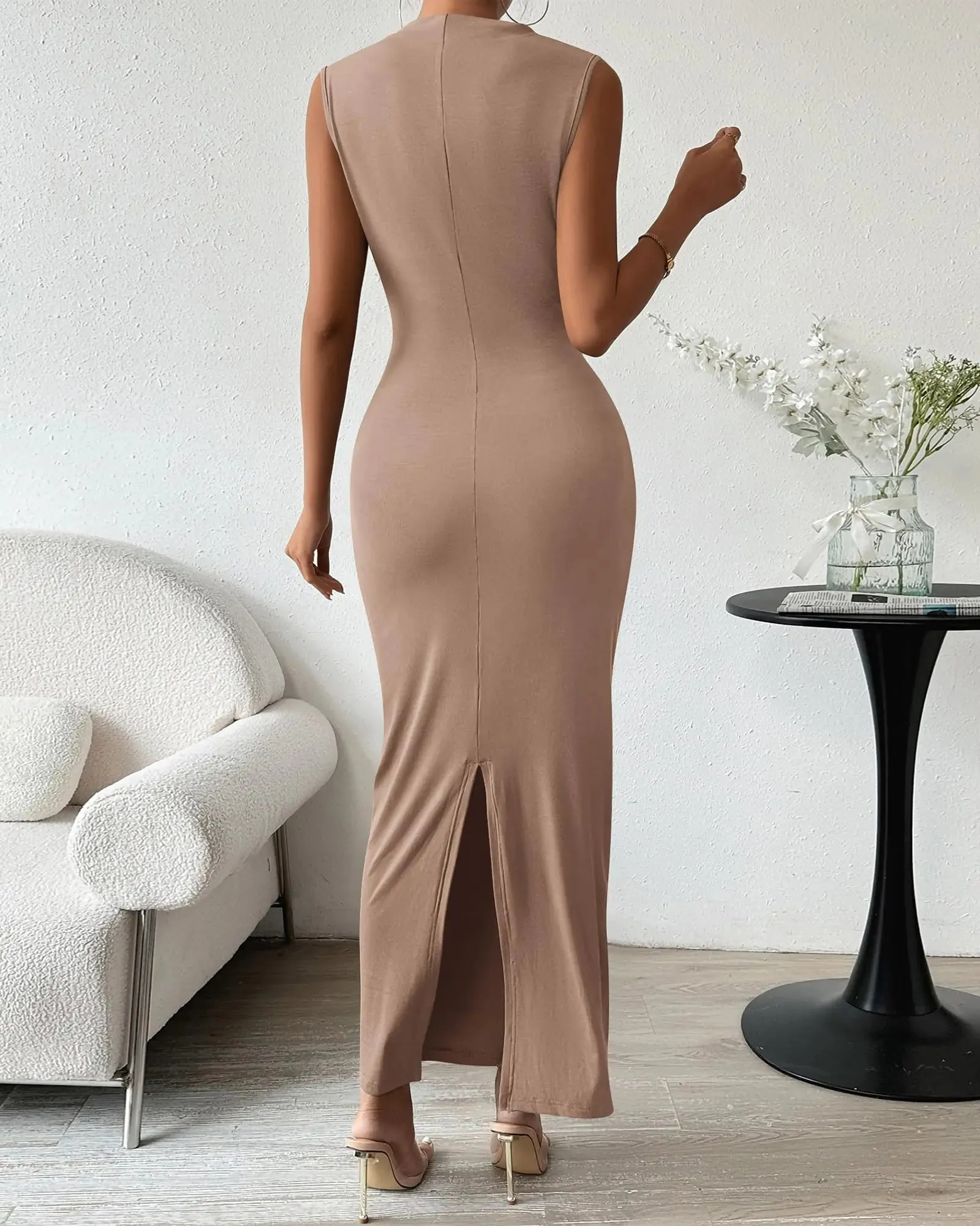 Women's Ruched Bodycon Party Dress