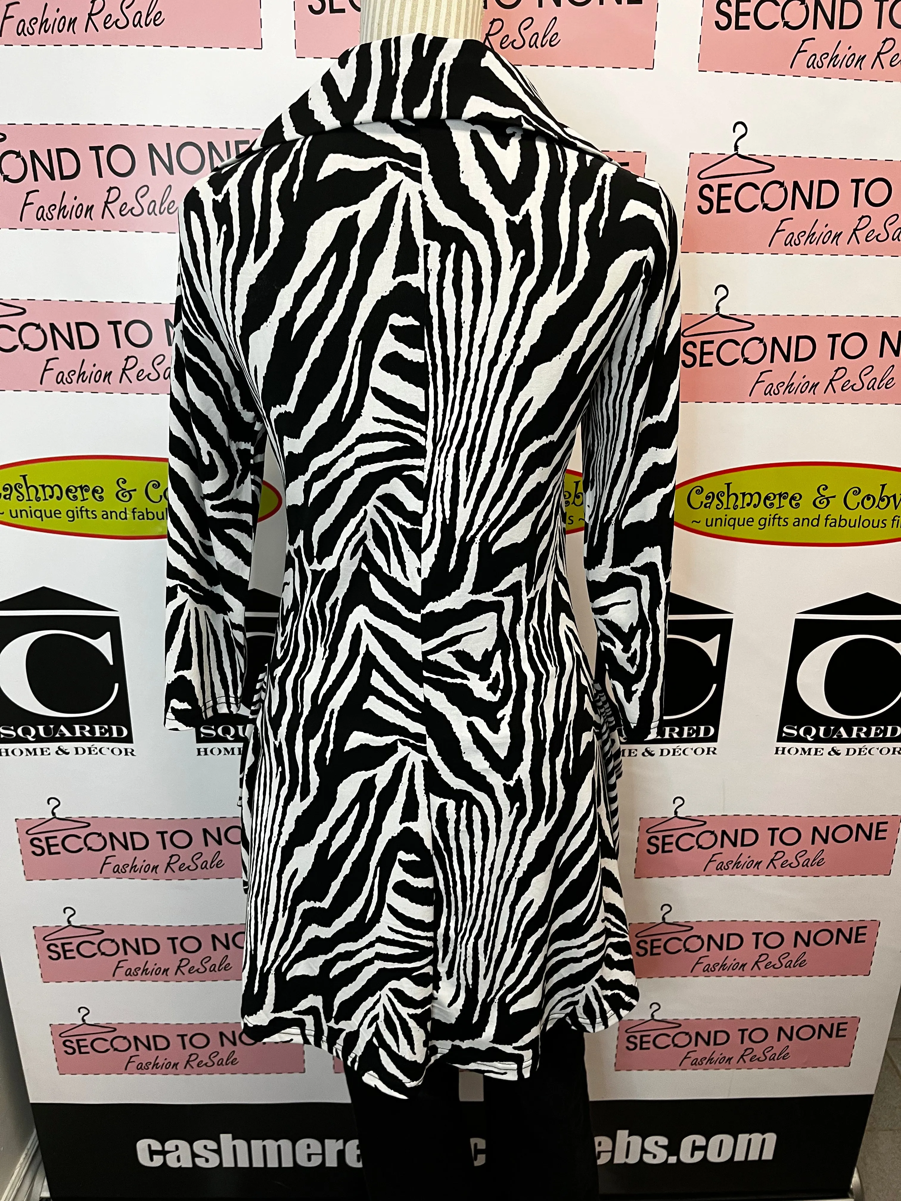 Zebra Half Zip Tunic (Size S)
